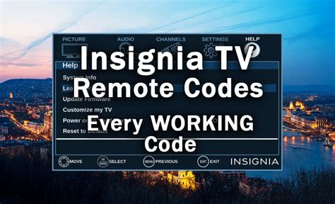 4 digit code for insignia tv